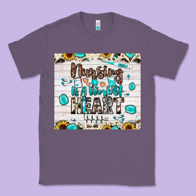 Nursing Is A Work Of Heart Classic Tee Designed By Jahusdesignshop