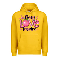 Lemon teach love inspire teacher valentines day Premium Hoodie - LillyAllenDesigns
