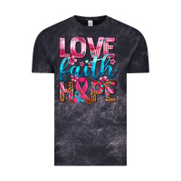 Cloud Black love faith hope with cancer ribbon  ado Vintage Tee - AdoDesignShop