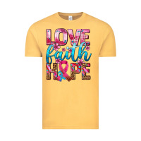 Vintage Mustard love faith hope with cancer ribbon  ado Vintage Tee - AdoDesignShop