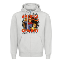 Dove Grey make america cowboy again Zipper Hoodie - AdoDesignShop