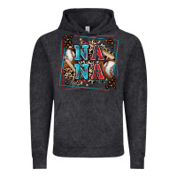 Vintage Black baseball nana with leopard Vintage Hoodie - Zillion Design Studio