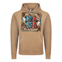 Vintage Coffee baseball nana with leopard Vintage Hoodie - Zillion Design Studio