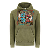 Vintage Olive baseball nana with leopard Vintage Hoodie - Zillion Design Studio