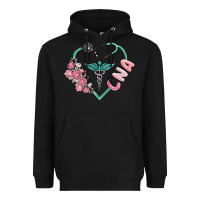 Black cna heart Heavyweight Hoodie - MaliasSmallBusiness