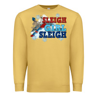 Antique Gold winter sleigh girl sleigh Premium Sweatshirt - NancyCooperArtShop