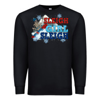 Black winter sleigh girl sleigh Premium Sweatshirt - NancyCooperArtShop