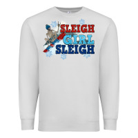 Dove Grey winter sleigh girl sleigh Premium Sweatshirt - NancyCooperArtShop