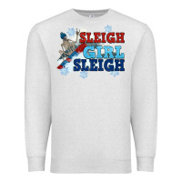 Oatmeal Heather winter sleigh girl sleigh Premium Sweatshirt - NancyCooperArtShop