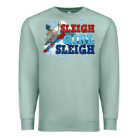 Seafoam winter sleigh girl sleigh Premium Sweatshirt - NancyCooperArtShop