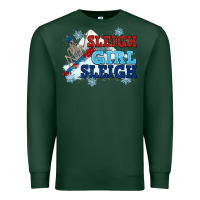 Sports Green winter sleigh girl sleigh Premium Sweatshirt - NancyCooperArtShop