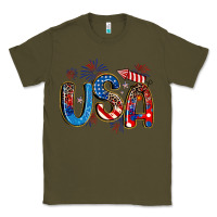 Army Green usa 4th of july Classic Tee - Artiststas