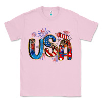 Bubblegum Pink usa 4th of july Classic Tee - Artiststas