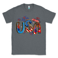 Charcoal Heather usa 4th of july Classic Tee - Artiststas