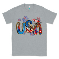 Heather Grey usa 4th of july Classic Tee - Artiststas