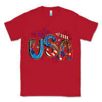 Red usa 4th of july Classic Tee - Artiststas