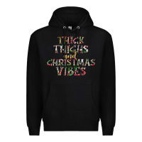 Black thick thighs and Christmas vibes Premium Hoodie - AdoDesignShop