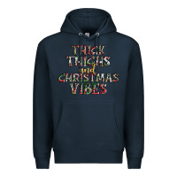 Navy thick thighs and Christmas vibes Premium Hoodie - AdoDesignShop