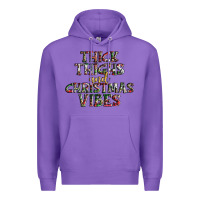 Purple thick thighs and Christmas vibes Premium Hoodie - AdoDesignShop