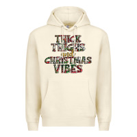 Sandshell thick thighs and Christmas vibes Premium Hoodie - AdoDesignShop