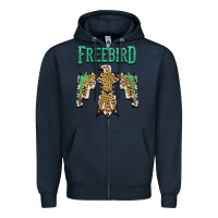Navy freebird native american Zipper Hoodie - AdoDesignShop