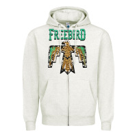 Oatmeal Heather freebird native american Zipper Hoodie - AdoDesignShop