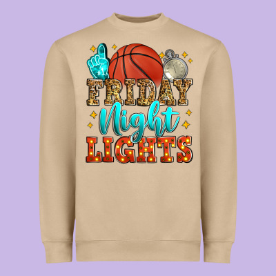 Friday Night Lights Basketball Heavyweight Sweatshirt Designed By Zillion Design Studio