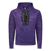 Cloud Purple black angus cattle Vintage Hoodie - RanaPortraitStore