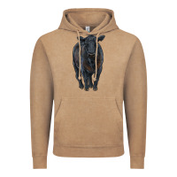Vintage Coffee black angus cattle Vintage Hoodie - RanaPortraitStore