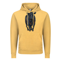 Vintage Mustard black angus cattle Vintage Hoodie - RanaPortraitStore