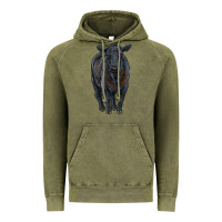 Vintage Olive black angus cattle Vintage Hoodie - RanaPortraitStore