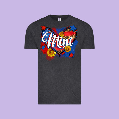American Mini Heart Vintage Tee Designed By Neo Western