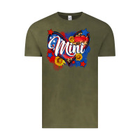 Vintage Olive American mini heart Vintage Tee - Neo Western
