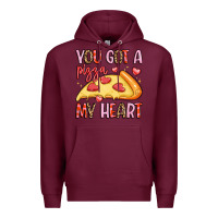 Burgundy you got a pizza my heart Premium Hoodie - LillyAllenDesigns