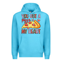 Ocean Blue you got a pizza my heart Premium Hoodie - LillyAllenDesigns