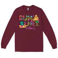Burgundy summer vibes Long Sleeve Tee - AdoDesignShop