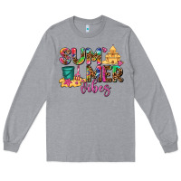 Heather Grey summer vibes Long Sleeve Tee - AdoDesignShop