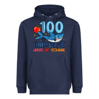Navy 100 jawsome days of school Heavyweight Hoodie - MaliasSmallBusiness