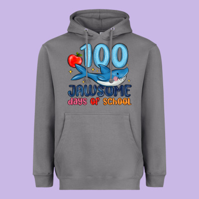 100 Jawsome Days Of School Heavyweight Hoodie Designed By Maliassmallbusiness
