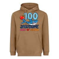 Toasted Coconut 100 jawsome days of school Heavyweight Hoodie - MaliasSmallBusiness