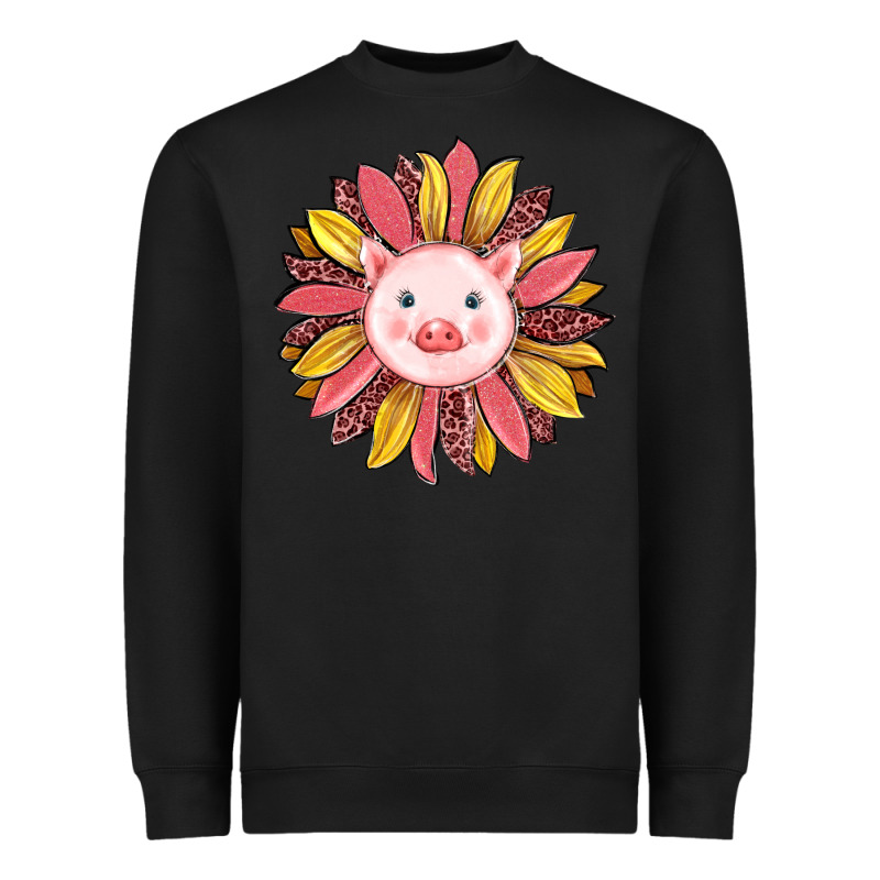 Pig Sunflower Heavyweight Sweatshirt by RanaPortraitStore | Teevron