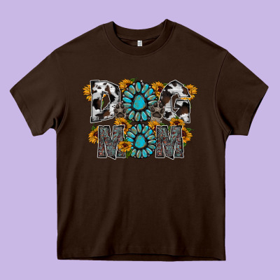 Dog Mom Heavy Core Tee Designed By Racoondesign