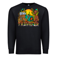 Black western traveler cowboy Premium Sweatshirt - NancyCooperArtShop