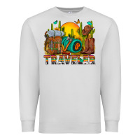 Dove Grey western traveler cowboy Premium Sweatshirt - NancyCooperArtShop