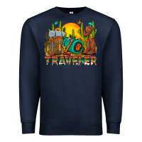 Navy western traveler cowboy Premium Sweatshirt - NancyCooperArtShop