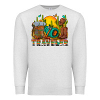 Oatmeal Heather western traveler cowboy Premium Sweatshirt - NancyCooperArtShop