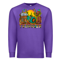 Purple western traveler cowboy Premium Sweatshirt - NancyCooperArtShop