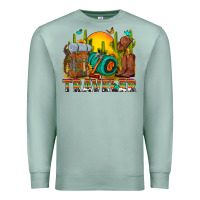 Seafoam western traveler cowboy Premium Sweatshirt - NancyCooperArtShop
