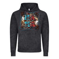 Vintage Black baseball mama with leopard Vintage Hoodie - Zillion Design Studio