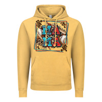 Vintage Mustard baseball mama with leopard Vintage Hoodie - Zillion Design Studio